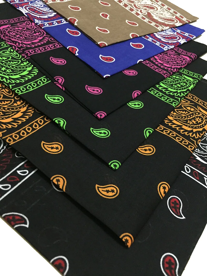 Хлопковая Бандана с градиентом шарф-тюрбан в стиле хип-хоп для