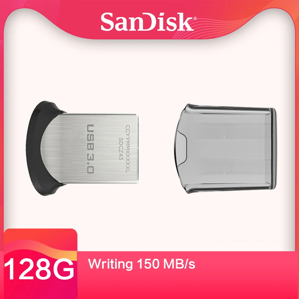 SanDisk usb флеш-накопитель 64 ГБ 32 128 Ультра подходит 3 0 до 130 м/с супер мини