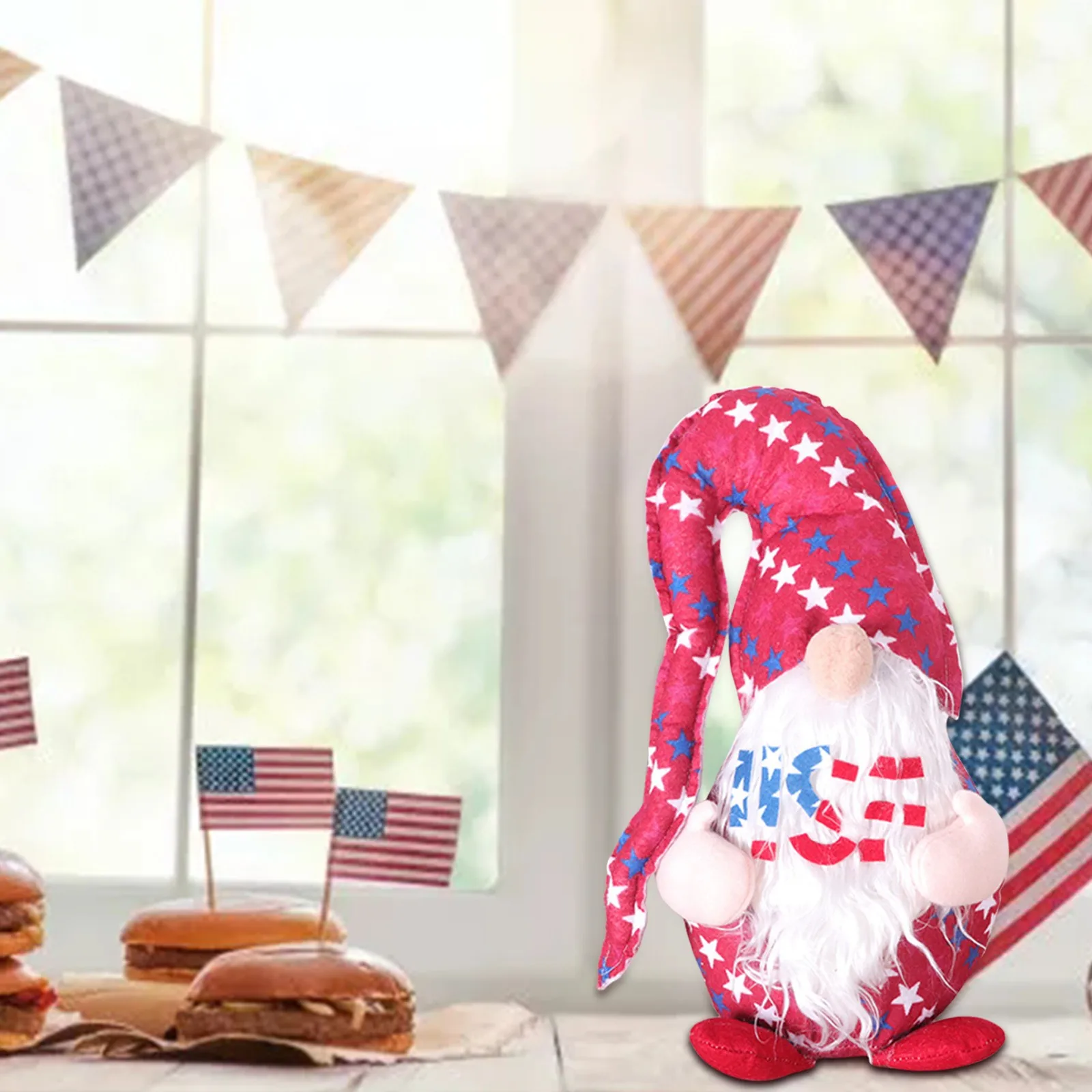 

Independence Day Gnome Doll Handmade Tomte Gnomes Plush Faceless Forester Doll Decorations Patriotic & Veterans Day Figurine