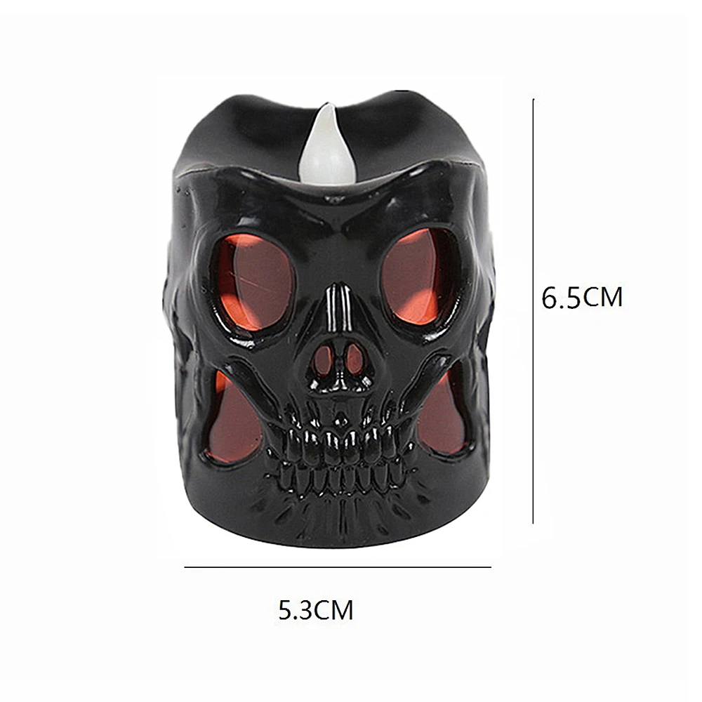 1 шт. Хэллоуин декоративная свеча свет Пластик призрак головка светодиода ужас