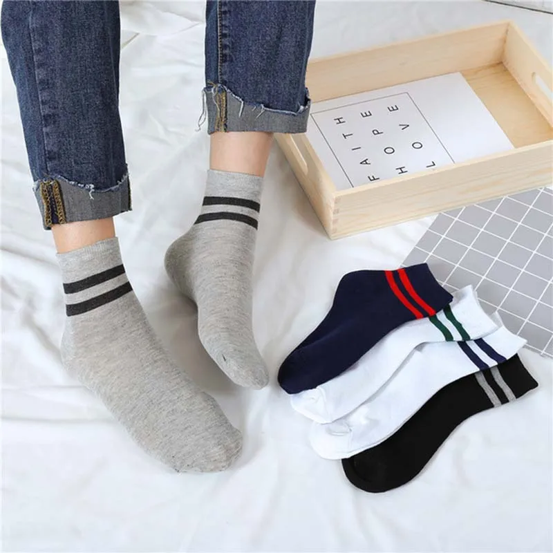 3 пары мужские носки средней длины на осень и зиму повседневные хлопчатобумажные