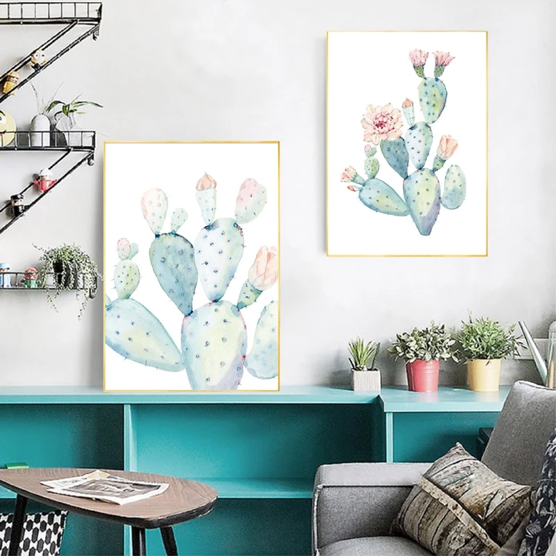 

Painting Poster Botanica Cactus Nordic poster Wall Art Canvas Painting Wall Pictures For Living Room Home Decor NoFrame