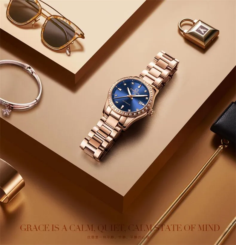 Sapphire Crystal Women Watches Fashion Ladies Watch For Women Bracelet Relogio Automatic Mechanical Clock Luxury reloj mujer