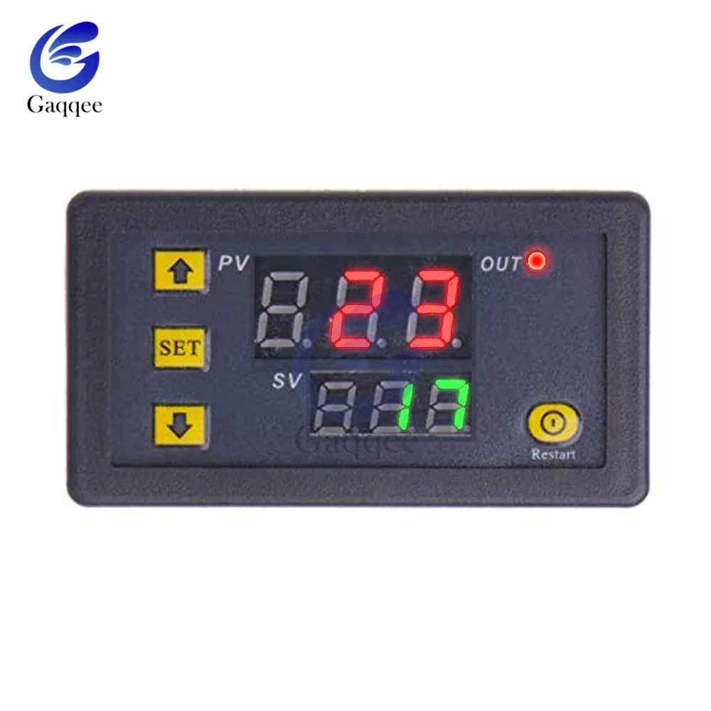 Цифровой Реле времени с задержкой 110 В 220 перем. Тока двойной светодиодный дисплей