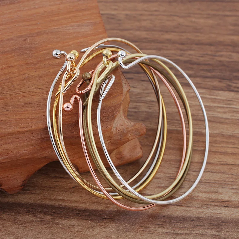20 PCS Fashion Metal Copper Bangle Accessories Handmade Materials 64mm Bangle Bracelet Base Setting For DIY Jewelry Making