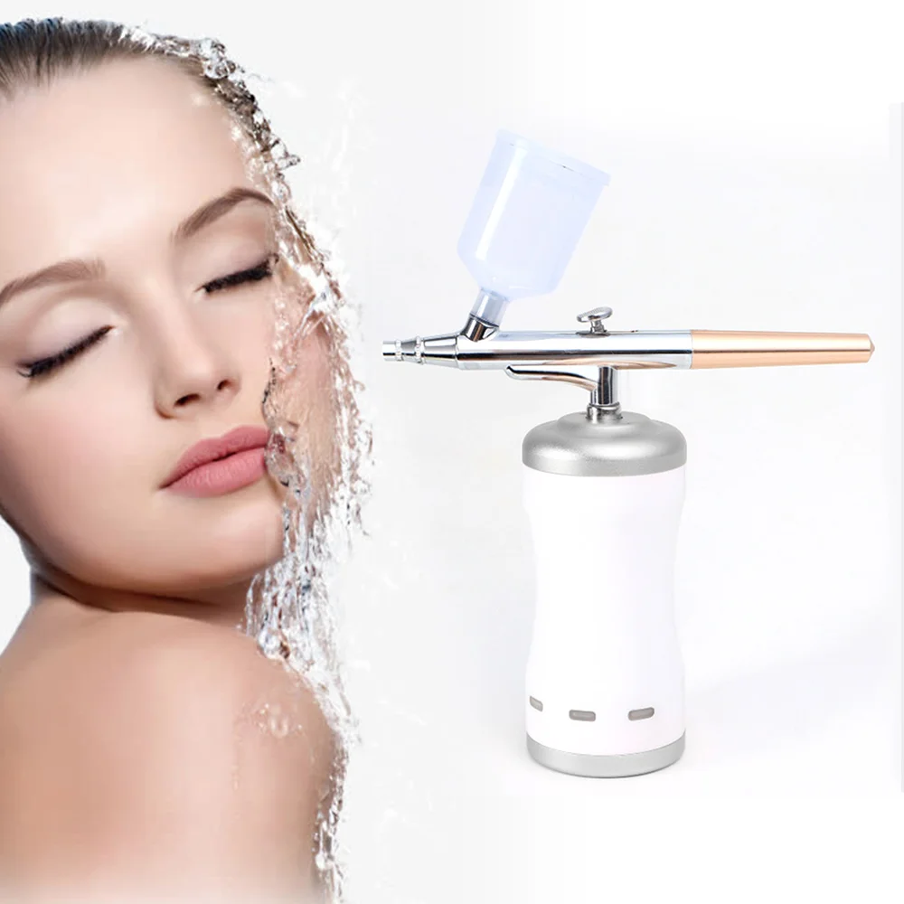 

Косметический аппарат для ухода за кожей лица с нанокислородным инжектором увлажняющий спрей Airbrush высокого давления для омоложения кожи