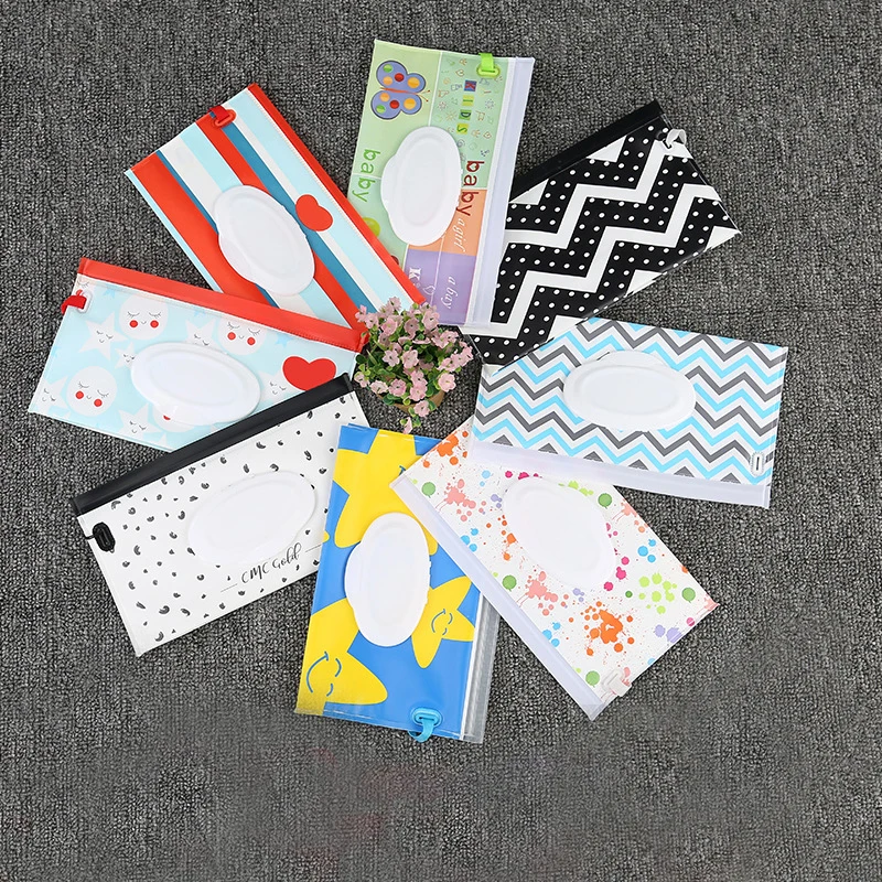 Детские влажные салфетки с принтом многоразовые контейнер для влажных салфеток