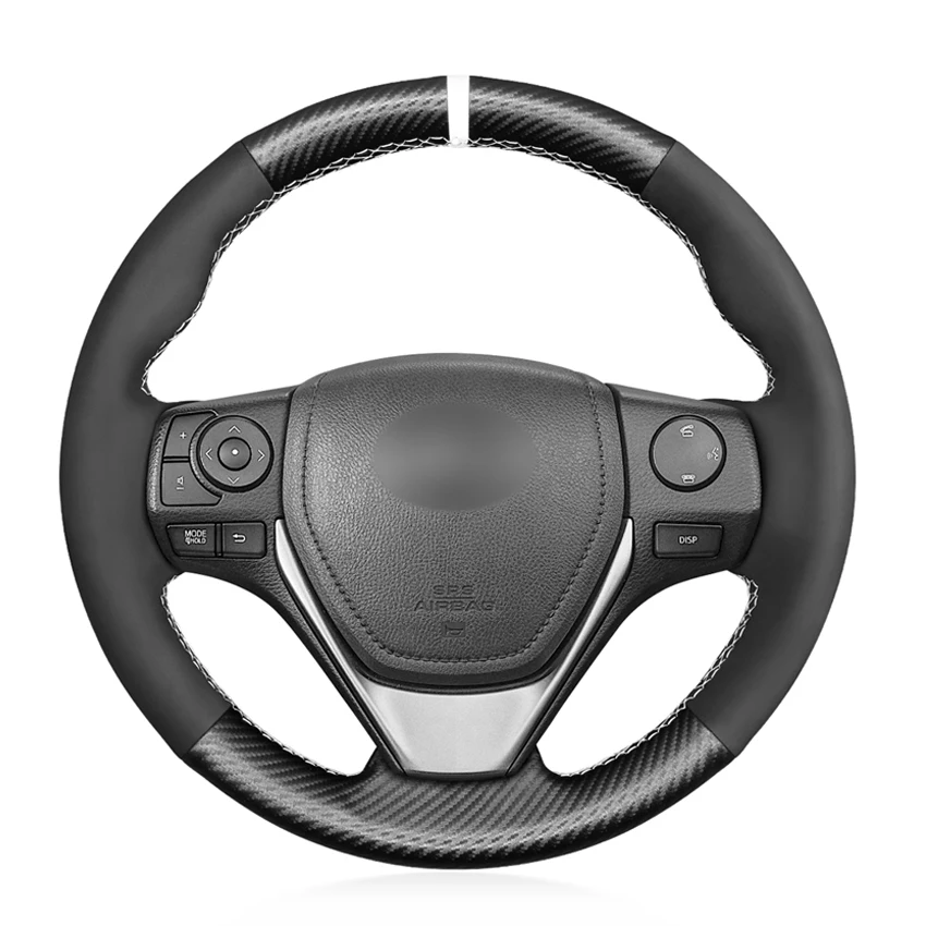

Черная замша из углеродного волокна для Toyota RAV4 Corolla Auris 2012-2019 Isis Corolla iM Scion iM 2015-2016