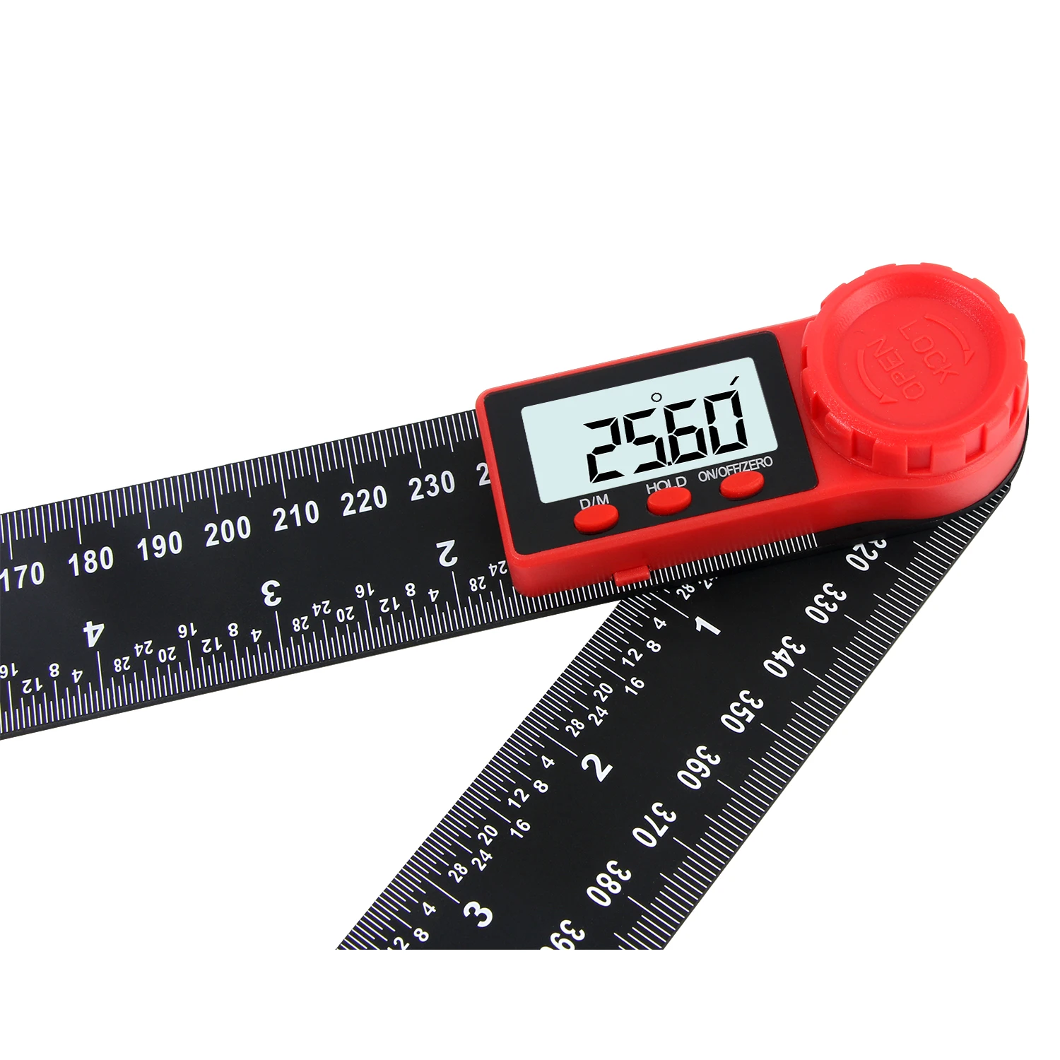 

RZ Digital Protractor Angle Ruler 200mm 8 Inch Angle Finder Meter Plastic 360 Degree Goniometer Inclinometer Detector
