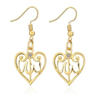 wangaiyao middle east arab heart shaped earrings ladies copper gold plated hypoallergenic earrings earrings