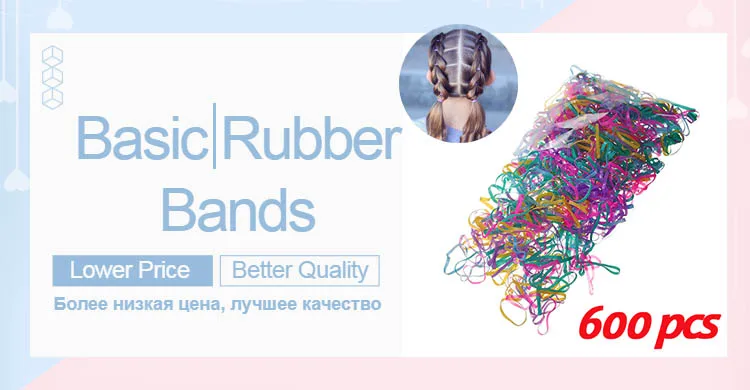 M MISM 1 упаковка = 600/2000 шт Девушки ТПУ одноразовые резинки для волос резинки конский хвост держатель прическа красочные резинки для волос аксессуары