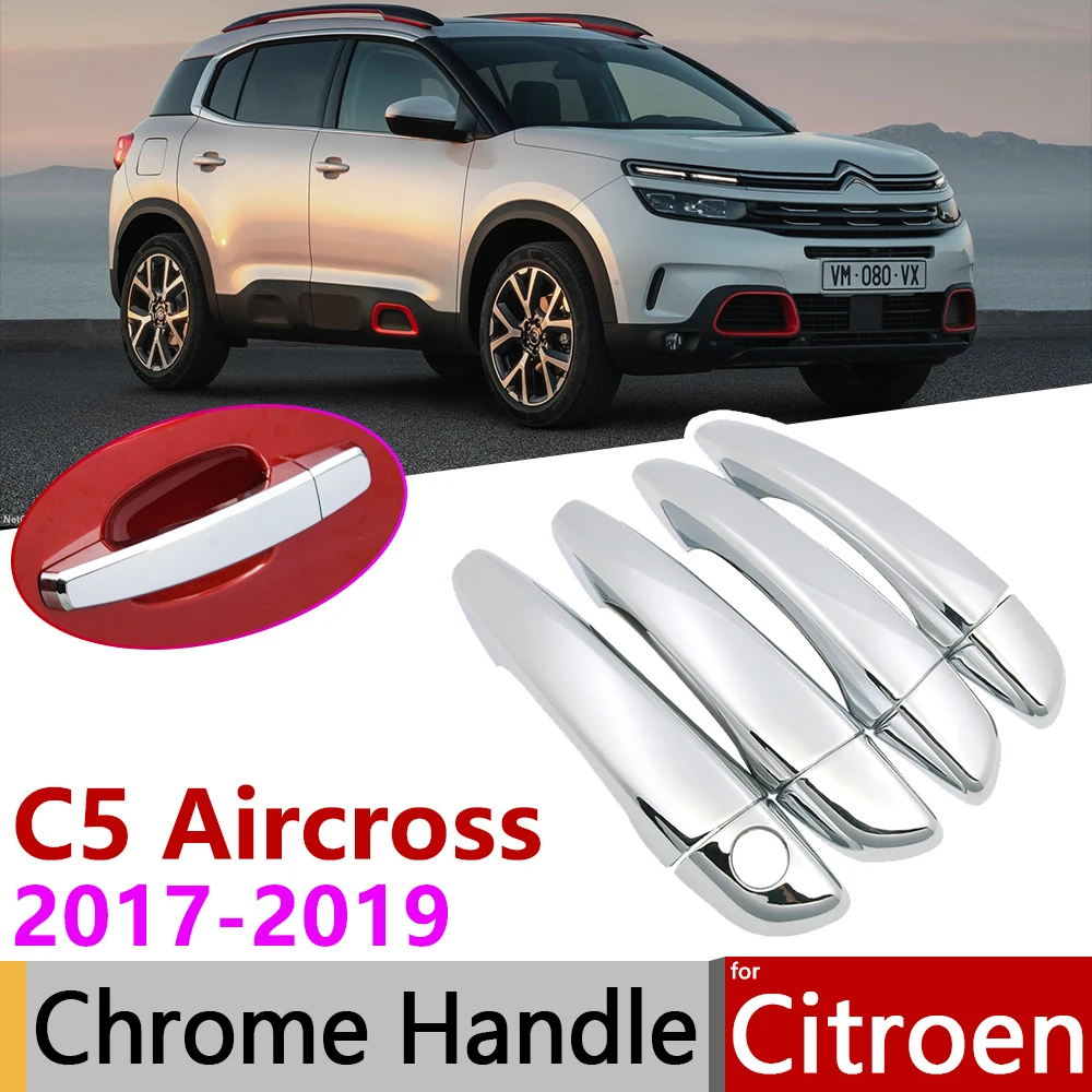 Для Citroen C5 Aircross 2017 2018 2019 из 4 дверных роскошных хромированных наружных ручек