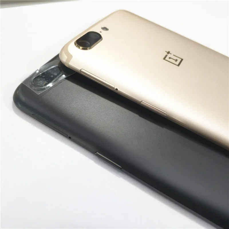 Cubierta de bater&iacute;a de Metal Original para Oneplus 5 A5000, carcasa trasera con lente de c&aacute;mara + bandeja de tarjeta SIM + botones laterales-1