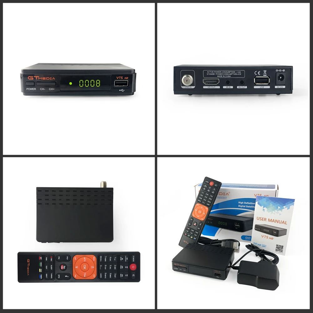 GT Media V7s HD DVB S2 Freesat V7 спутниковый ресивер декодер обновление с USB WiFi FTA 1080P Full