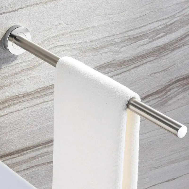 

40cm Vertical Towel Rack Brushed Stainless Steel Towel Robe Holder Wall-Mounted Towel Rack for Home Kitchen Toilet Bathroom