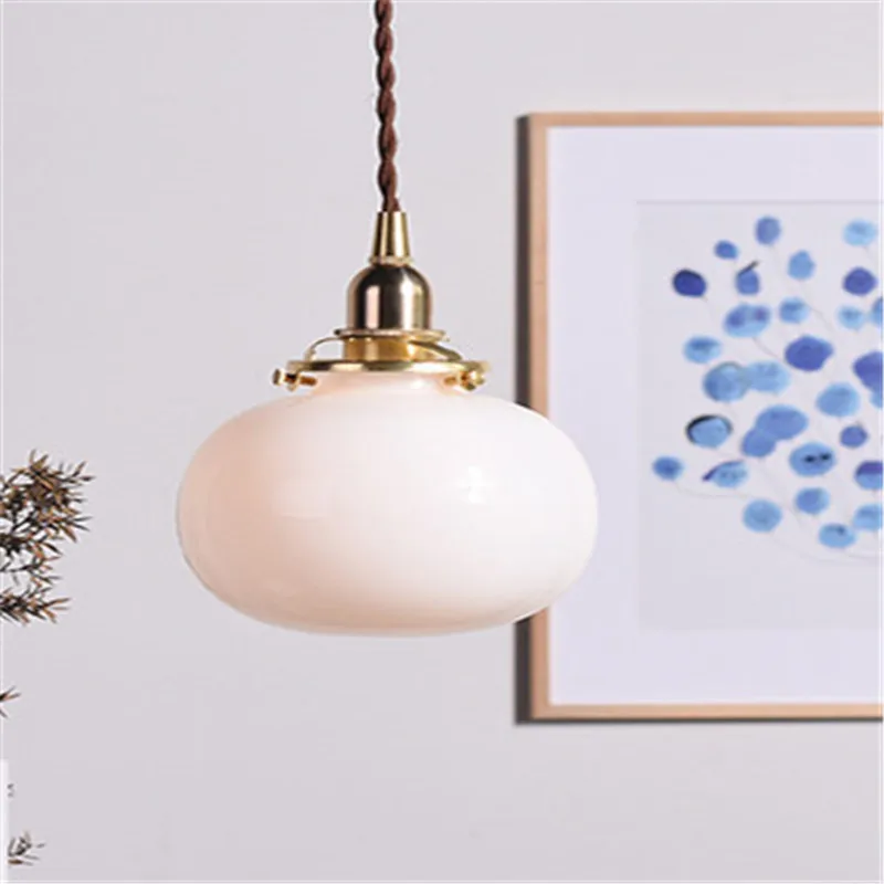 Винтажная латунь стекло люстра креативная личность бар прикроватная тумбочка