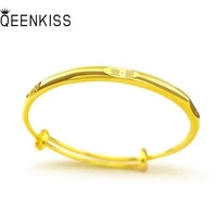 qeenkiss bt508 fine jewelry wholesale fashion woman girl birthday wedding gift 520 meeting love 24kt gold bracelet bangles