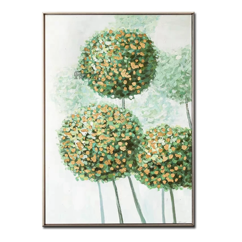 

100% Hand Painted Abstract Dandelion Oil Painting Unframed Flower Canvas Wall Pictures Art Tree Artwork Paintings Unframed