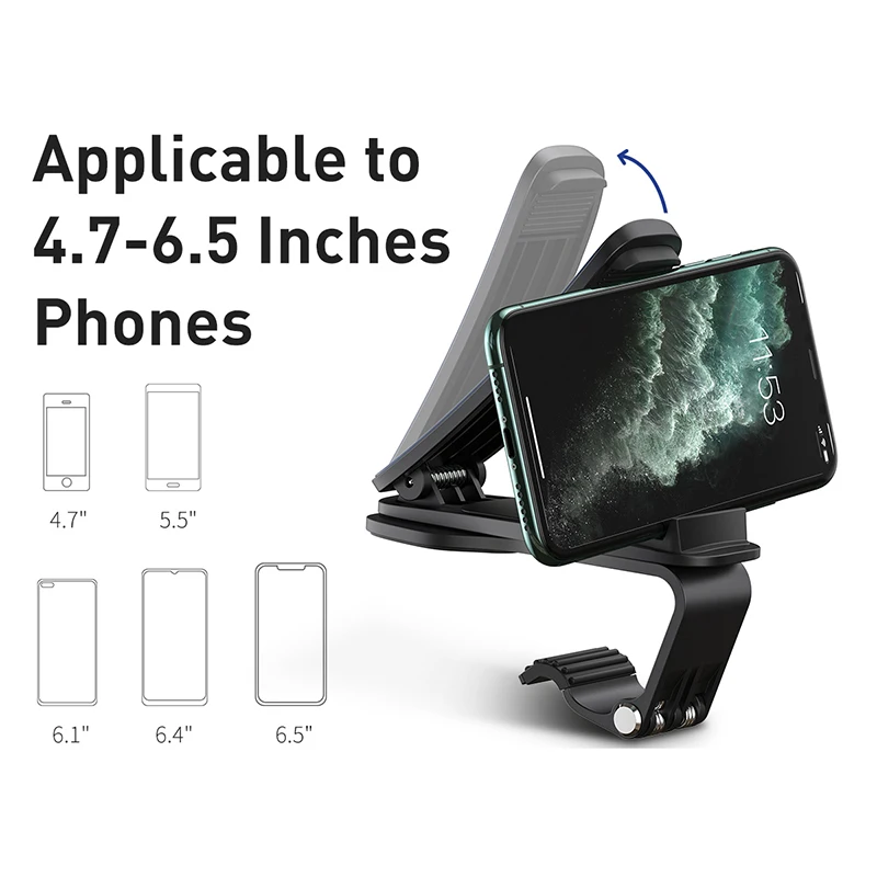 

Baseus Dashboard Car Phone Mount Auto Center Console Phone Holder For iPhone Xiaomi Samsung 4.7-6.5 Inch Mobilephones Stand