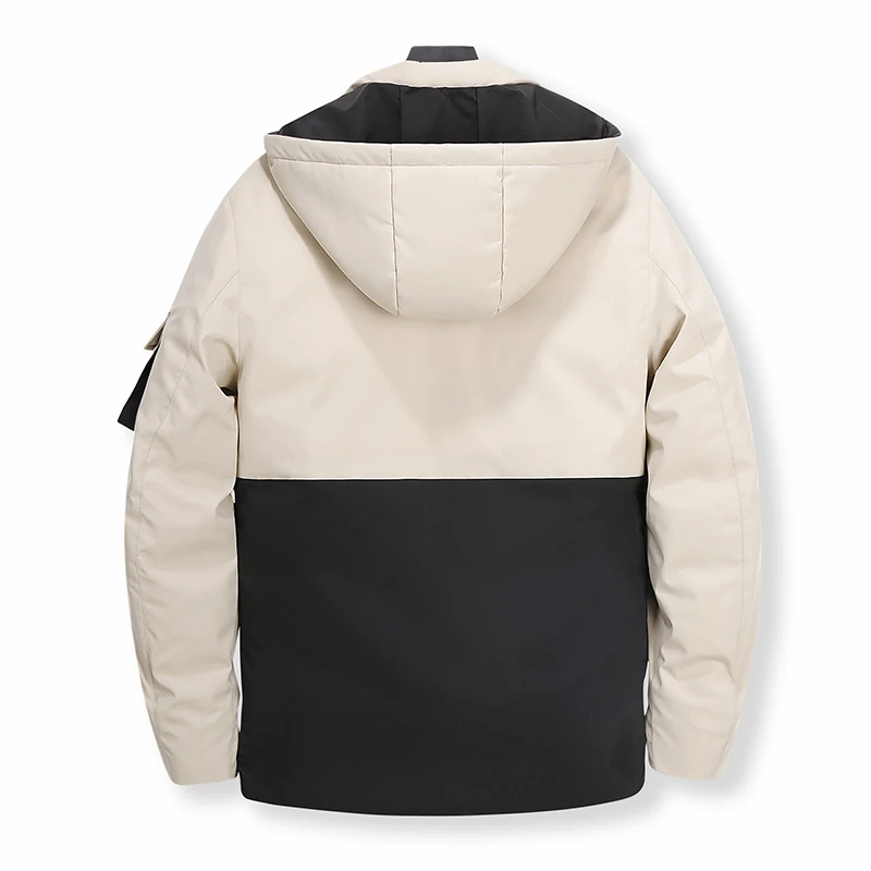 New Winter Jacket Men Thick Warm Parkas Hooded Solid Patchwork Windbreaker Male High Quality Coats Big Size M-6XL | Мужская одежда