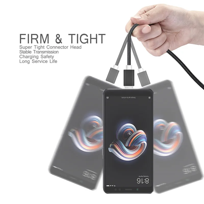 Кабель с разъемом USB Type C для Samsung S20 S10 S9 S8 Plus быстрой зарядки на борту самолета