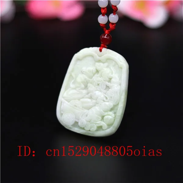 Подвеска из натурального белого фарфора с нефритовой мышью ожерелье богатства