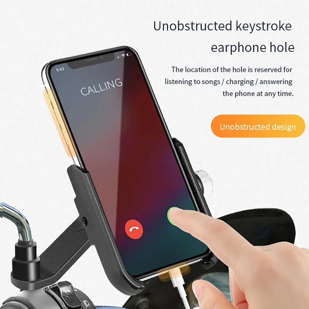 

2020 Aluminium Alloy Bike Phone Holder 3.5-6.2" Cell Phone GPS Mount Holder Bicycle Phone Support Cycling Bracket Mount