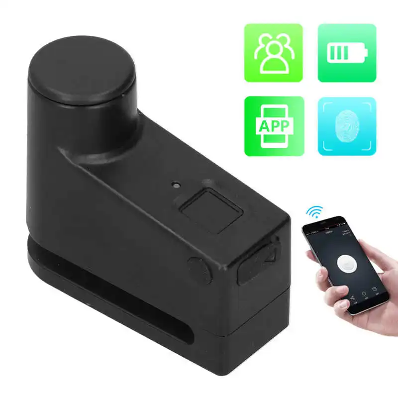 

6mm Disc Brake Lock Smart Anti-Clone Electric Fingerprint for Motorcycle Security