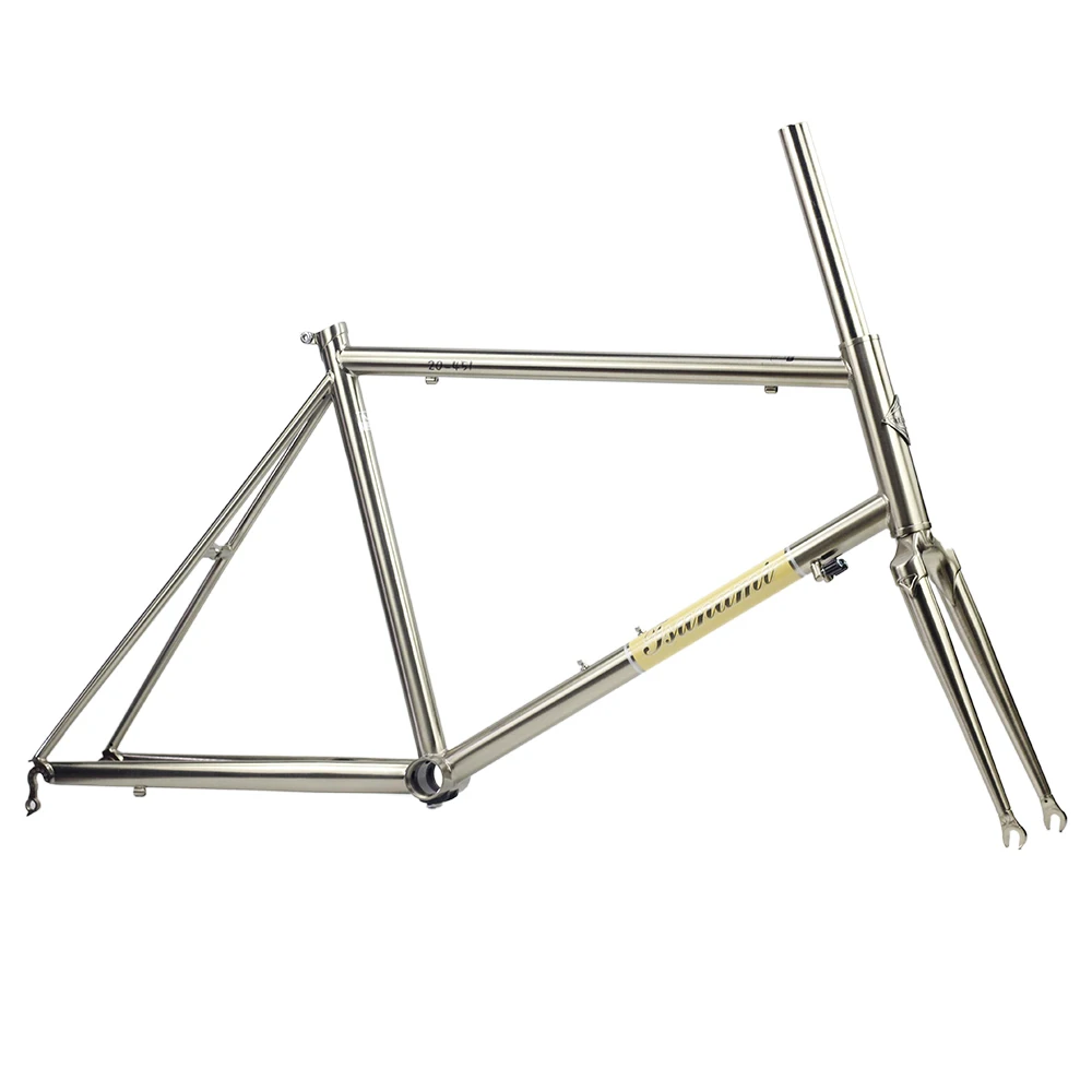 

TSUNAMI Angel Reynolds Minivelo Bike Frame Fork 22" Rim Caliper Brake 451 CR-MO Chrome Steel Mini Velo Frameset Lug Classic 44cm