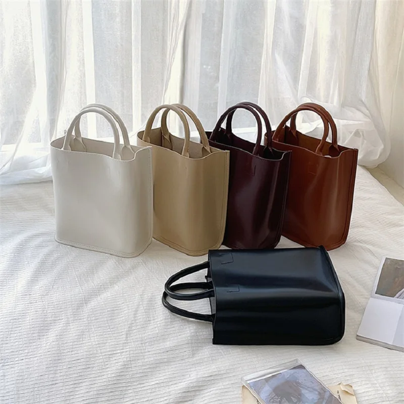 

New female bag student hand bag women fashion trend handbag PU large-capacity vertical small square bag luxury design bags