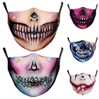 Косплей на Хеллоуин ужас Триллер швейная уход за кожей лица-защита для рта маски Велоспорт пятна дышащие вечерние прохладная маска Для женщин унисекс