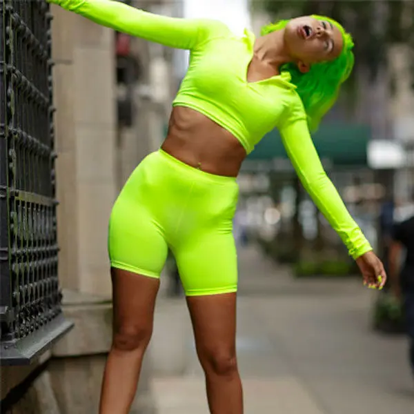 Женский комплект для йоги укороченный топ с длинным рукавом футболка