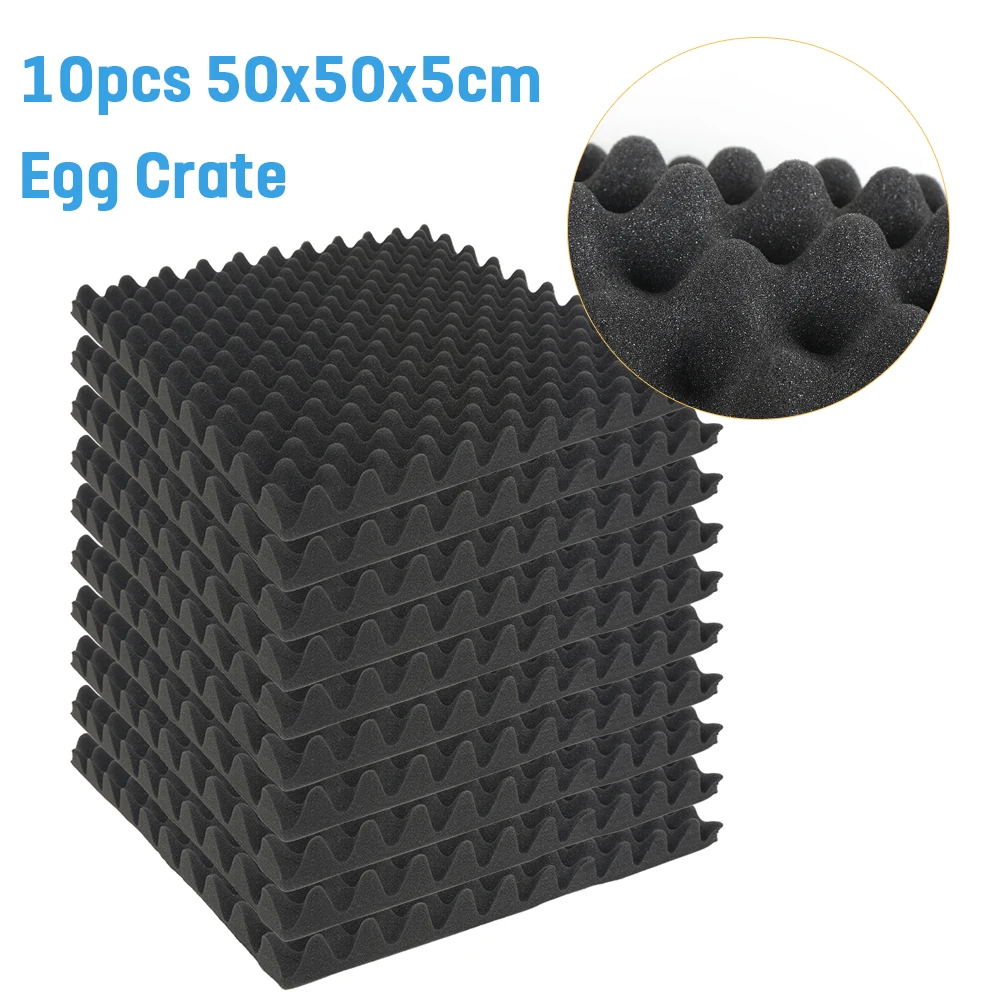 Зеленый 10 шт Акустическая Звукоизоляционная пена 50x50cmx2cm/50x50cmx5cm для KTV аудио комнаты студии - Цвет: Зеленый
