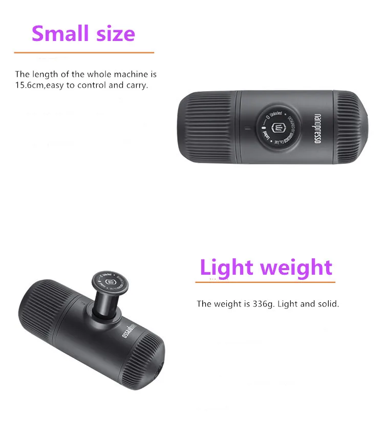 Новое второе поколение WACACO nanopresso порошок ручной портативный Эспрессо машина поставляется с защитной крышкой