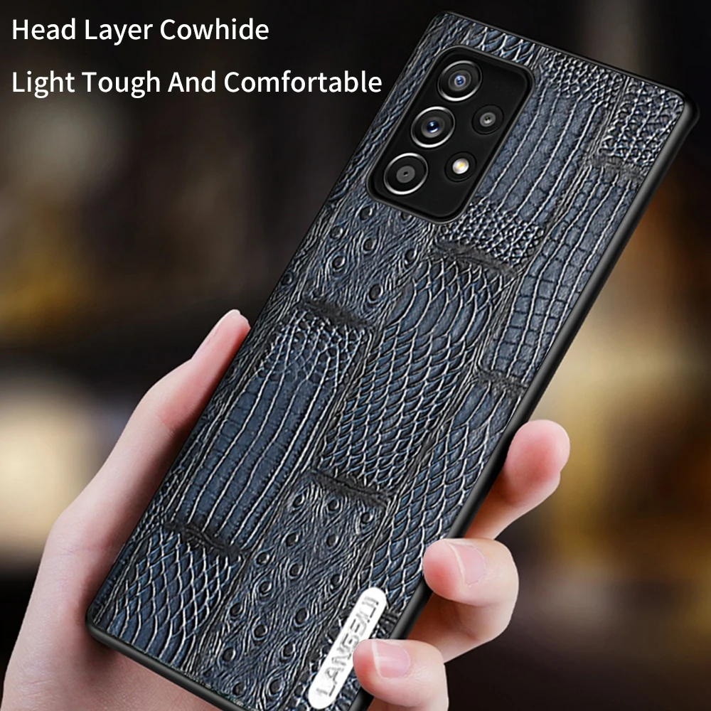 Чехол-накладка для Samsung Galaxy A52 5G A72 A51 A71 S20 S21 Ultra из натуральной кожи - купить по