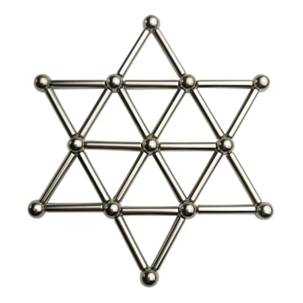 

Magnetic Bars And Balls Neutral Metal 36 Rods 27 Balls Construction Sets Puzzle Stacking Game Sculpture Desk Toys Hot!