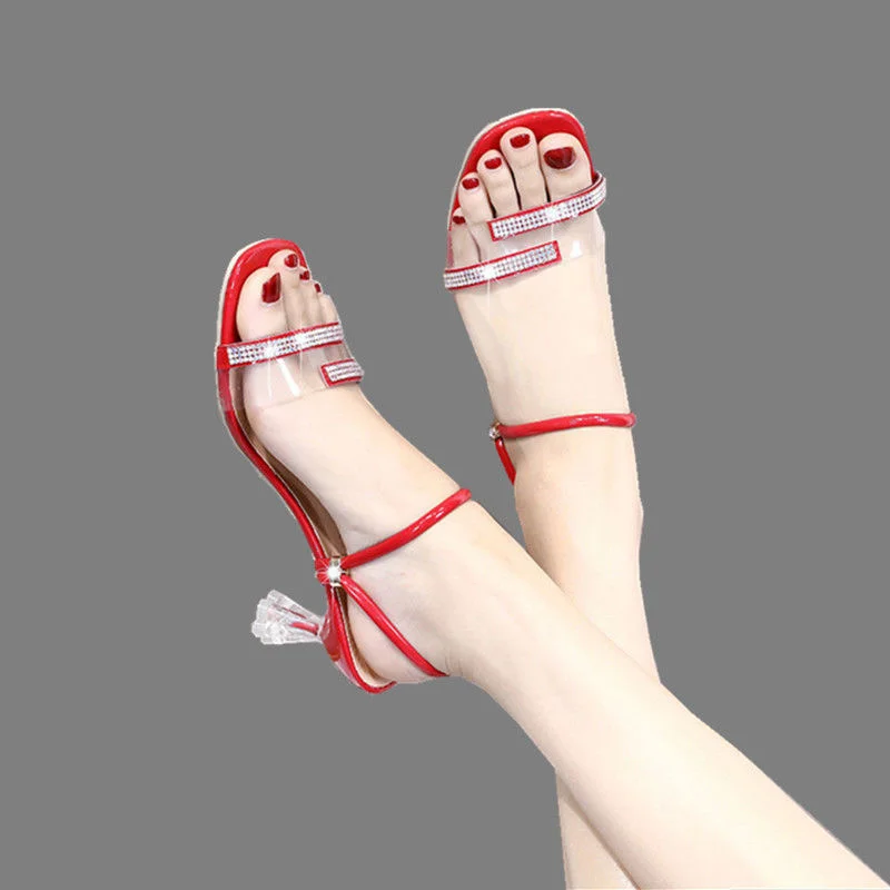 

Diamond sandals women's new transparent crystal sandals in summer
