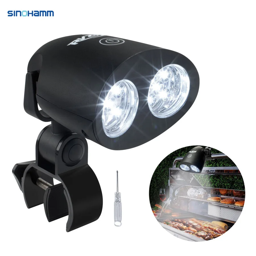 Amazon tops sale bbq light led tools barbecue grill Upgraded Handle Mount Fits Round &amp Square Bars on Any BBQ Pit | Лампы и