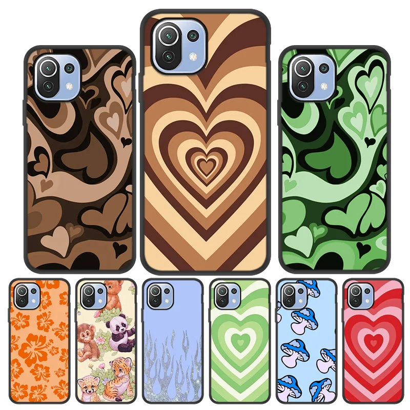

Cute Simple Love Heart Cases For Xiaomi Mi 11 Ultra Case For Xiaomi Mi 11T 10T Pro Note 10 Lite Mi 11Lite 10 T Pro Silicon Cover