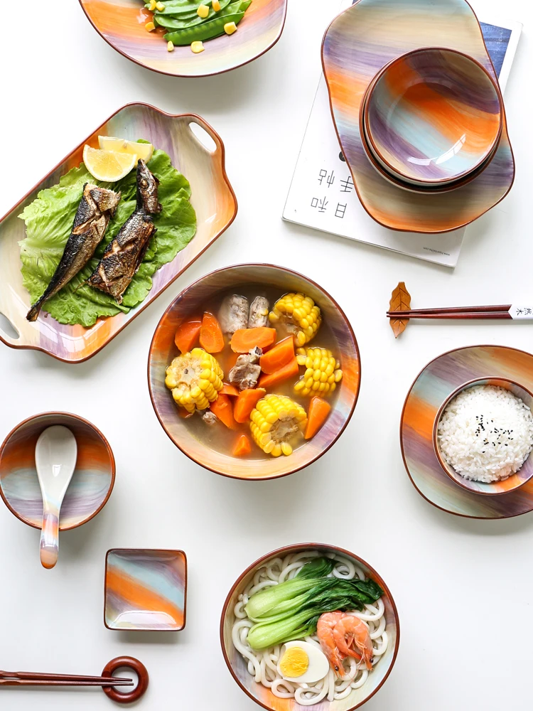 Японский креативные столовые приборы блюдо в стиле вестерн Еда стейк рыба Пан