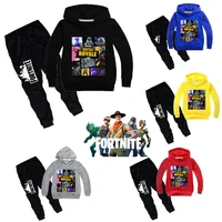 fortnite hoodies black pants set sweatshirt childrens clothing set fortress night boys clothes kids boy spring fall anime gift