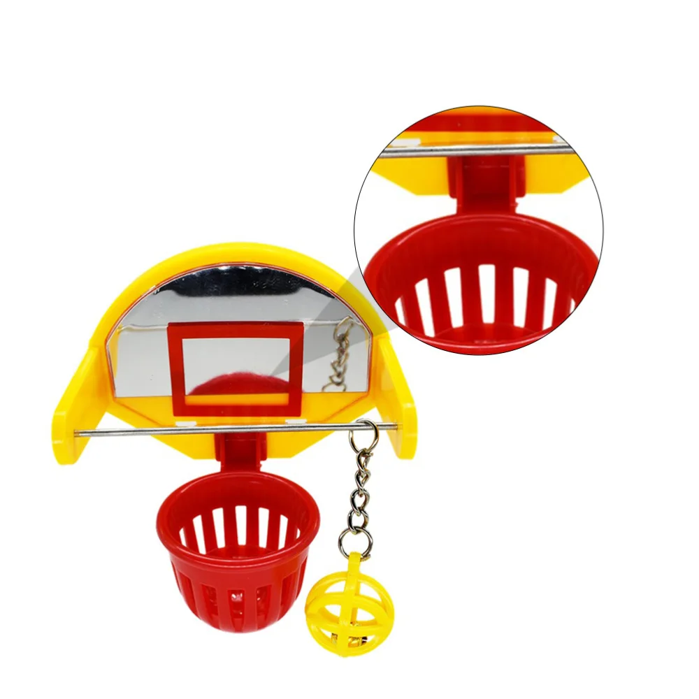 

Funny Parrot Birds Toys Mini Basketball Hoop Props Chew Toys Pet Supplies