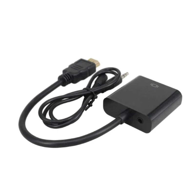 Переходник Папа-мама 1080P HDMI-совместим с VGA-совместимый адаптер цифро-аналоговый