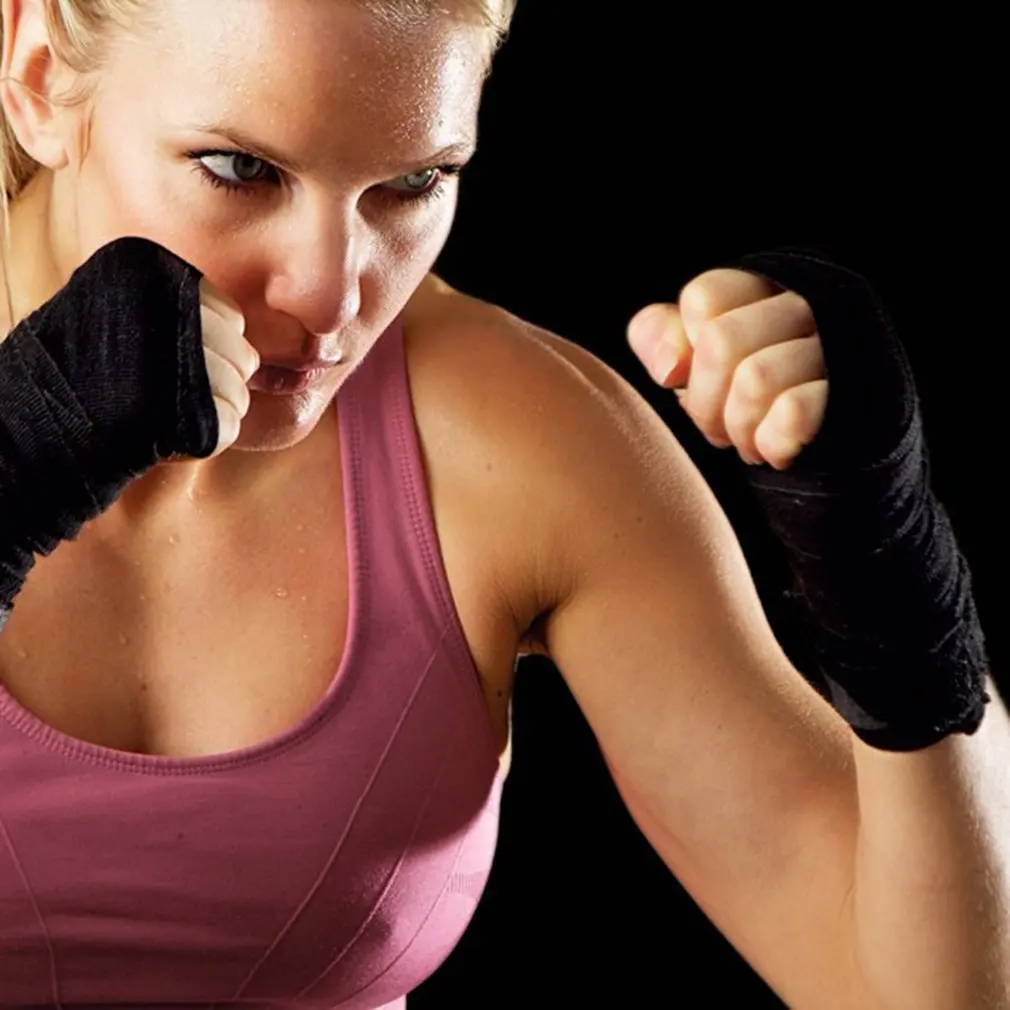 

Cotton Boxing Bandage Wrist Wraps Combat Protect Boxing Sport Kickboxing Muay Thai Handwraps Training Gloves 2.5M