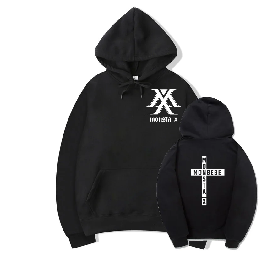 Толстовка Monsta X Monbebe для женщин и мужчин Свитшот в стиле Харадзюку худи K POP осенне