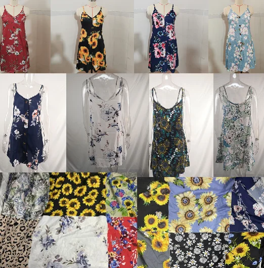 

Women's Dress Summer Sexy Dress Ladies Loose Vintage Sunflower Mini Dresses Vestido Backless Straps Backless Dress robe