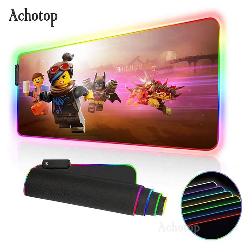 

Anime Movie Gaming Accessories Mouse Pad LED Backlight Computer Notebook Office Pc Keyboard Multiple Size Desk Mat Mousepad XXL