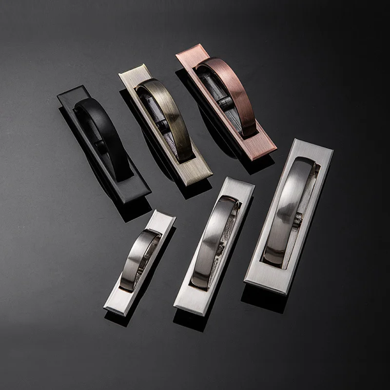 Татами скрытые дверные ручки из цинкового сплава Встраиваемая ручка купе крышка