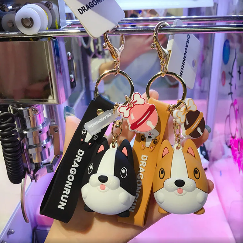 

Cartoon Cute Corgi Fat Funny Dog Keychain Keys Creative Epoxy Trend Paparazzi Doll Car Key Chain Women Bag Pendant Charm Gifts