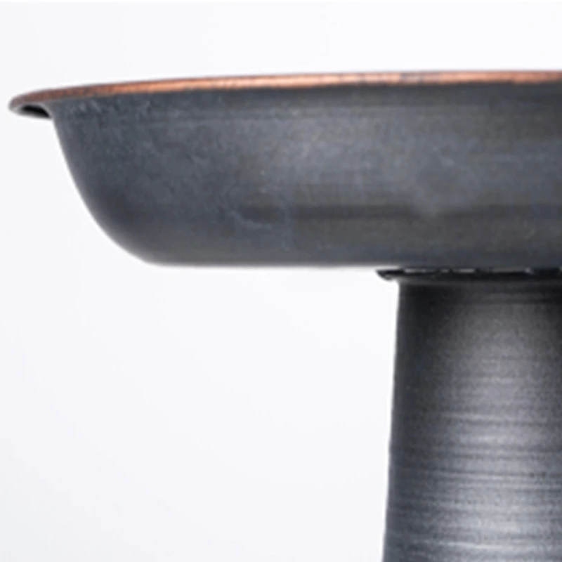 Ретро круглая железная Высокая подставка металлическая винтажная тарелка для